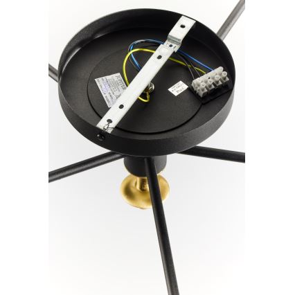 Jupiter 2033 - Candeeiro integrado FIGARO 6xG9/10W/230V preto/dourado/bege