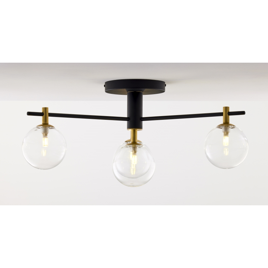 Jupiter 2034 - Candeeiro integrado FIGARO 4xG9/10W/230V preto/dourado/bege/transparente