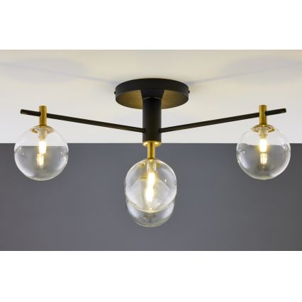 Jupiter 2034 - Candeeiro integrado FIGARO 4xG9/10W/230V preto/dourado/bege/transparente