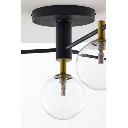Jupiter 2034 - Candeeiro integrado FIGARO 4xG9/10W/230V preto/dourado/bege/transparente