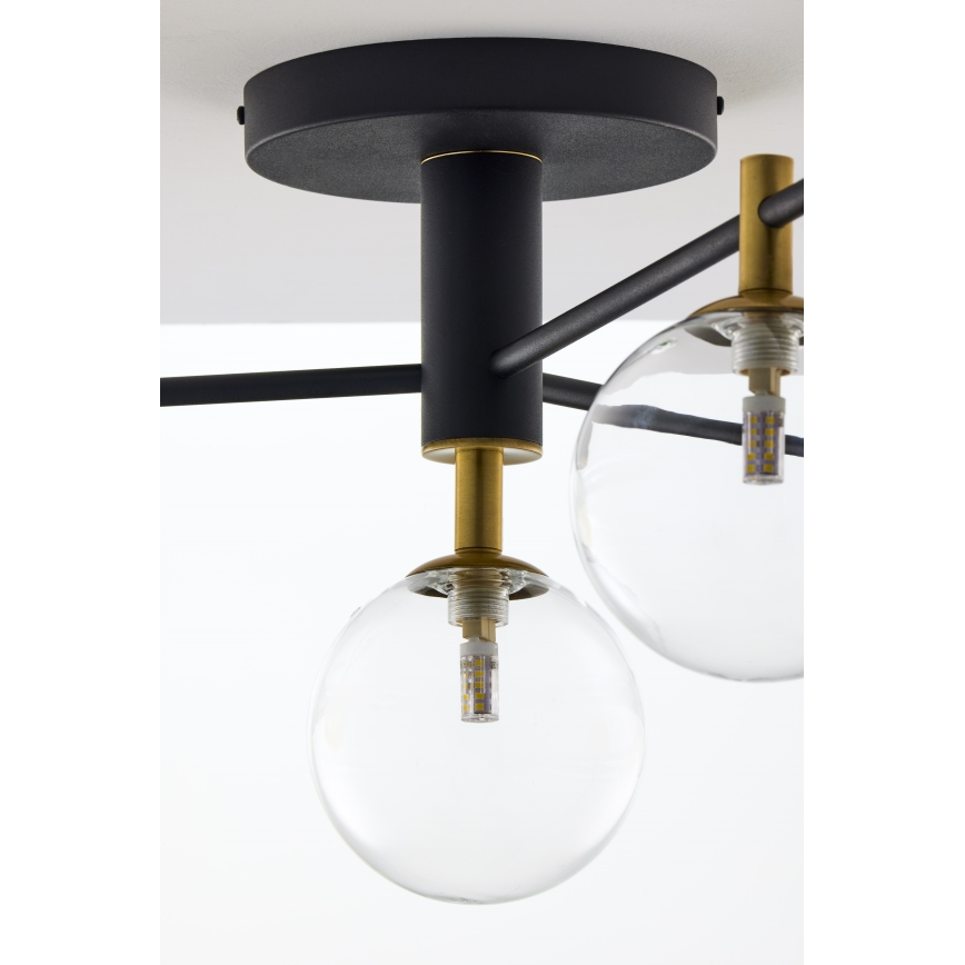 Jupiter 2034 - Candeeiro integrado FIGARO 4xG9/10W/230V preto/dourado/bege/transparente