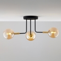 Jupiter 2037 - Candeeiro suspenso BURANO 3xG9/10W/230V preto/dourado/bege
