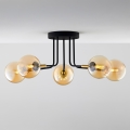 Jupiter 2038 - Candeeiro suspenso BURANO 5xG9/10W/230V preto/dourado/bege