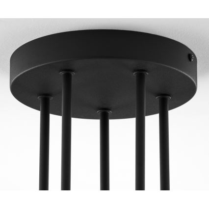 Jupiter 2038 - Candeeiro suspenso BURANO 5xG9/10W/230V preto/dourado/bege