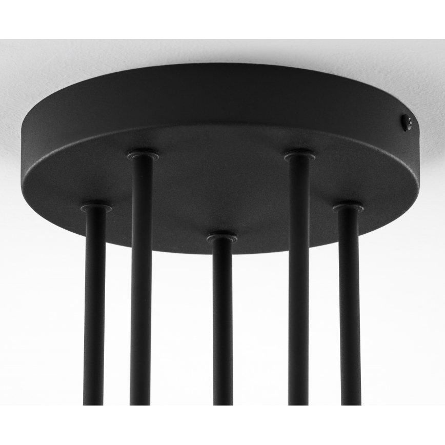 Jupiter 2038 - Candeeiro suspenso BURANO 5xG9/10W/230V preto/dourado/bege