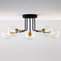 Jupiter 2040 - Candeeiro suspenso BURANO 5xG9/10W/230V preto/dourado/transparente