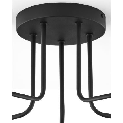 Jupiter 2040 - Candeeiro suspenso BURANO 5xG9/10W/230V preto/dourado/transparente