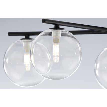 Jupiter 2046 - Candeeiro integrado PRATO 5xG9/10W/230V preto/transparente