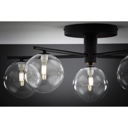 Jupiter 2046 - Candeeiro integrado PRATO 5xG9/10W/230V preto/transparente