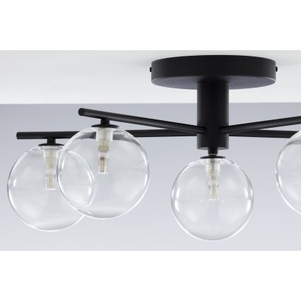 Jupiter 2046 - Candeeiro integrado PRATO 5xG9/10W/230V preto/transparente