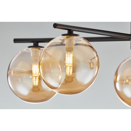 Jupiter 2047 - Candeeiro integrado PRATO 5xG9/10W/230V preto/bege