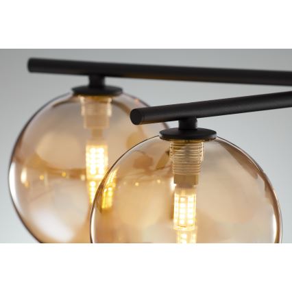 Jupiter 2047 - Candeeiro integrado PRATO 5xG9/10W/230V preto/bege