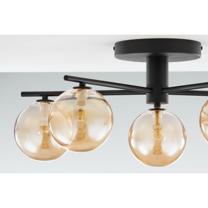 Jupiter 2047 - Candeeiro integrado PRATO 5xG9/10W/230V preto/bege