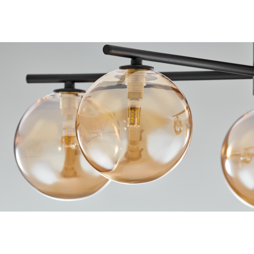 Jupiter 2047 - Candeeiro integrado PRATO 5xG9/10W/230V preto/bege