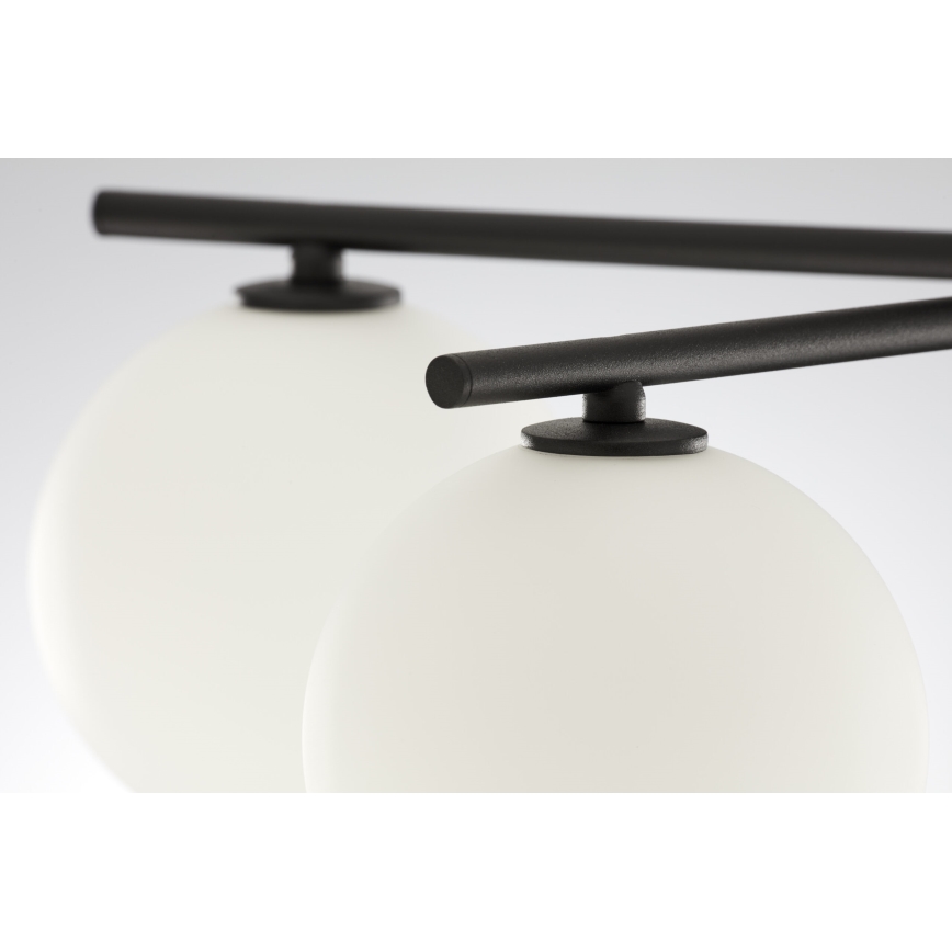 Jupiter 2049 - Lustre de tecto sobreposto PRATO 5xG9/14W/230V preto/branco