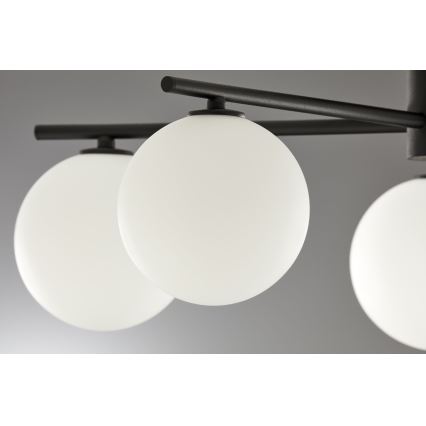 Jupiter 2049 - Lustre de tecto sobreposto PRATO 5xG9/14W/230V preto/branco