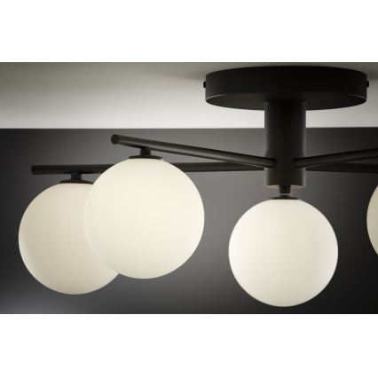 Jupiter 2049 - Lustre de tecto sobreposto PRATO 5xG9/14W/230V preto/branco