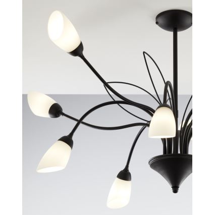 Jupiter 2056 - Lustre com haste GLORIOSA 10xG9/14W/230V preto