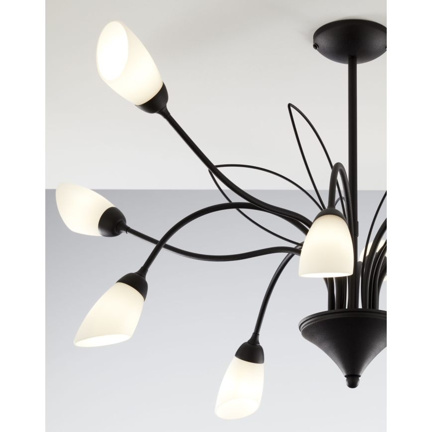 Jupiter 2056 - Lustre com haste GLORIOSA 10xG9/14W/230V preto