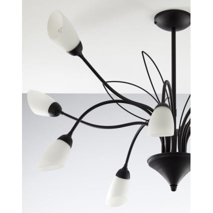 Jupiter 2056 - Lustre com haste GLORIOSA 10xG9/14W/230V preto