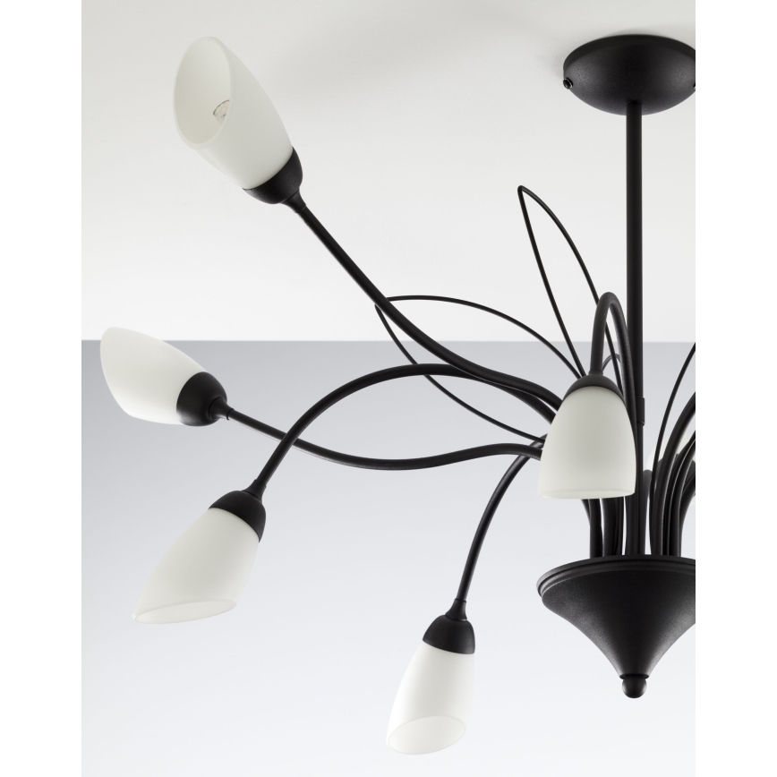 Jupiter 2056 - Lustre com haste GLORIOSA 10xG9/14W/230V preto