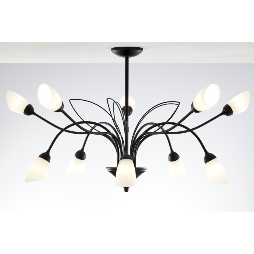 Jupiter 2056 - Lustre com haste GLORIOSA 10xG9/14W/230V preto