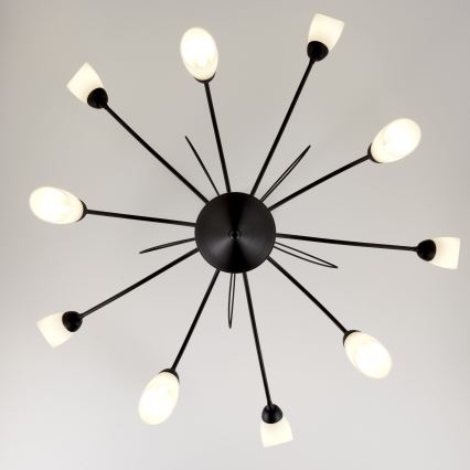 Jupiter 2056 - Lustre com haste GLORIOSA 10xG9/14W/230V preto