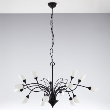 Jupiter 2057 - Lustre suspenso com corrente GLORIOSA 15xG9/14W/230V preto