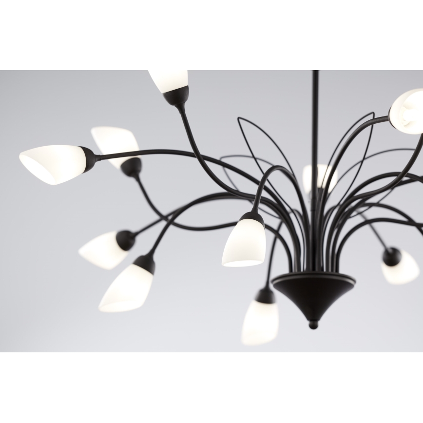 Jupiter 2057 - Lustre suspenso com corrente GLORIOSA 15xG9/14W/230V preto