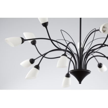 Jupiter 2057 - Lustre suspenso com corrente GLORIOSA 15xG9/14W/230V preto