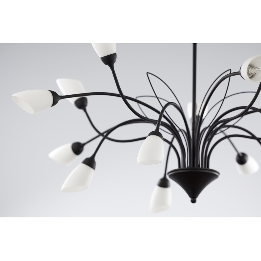 Jupiter 2057 - Lustre suspenso com corrente GLORIOSA 15xG9/14W/230V preto