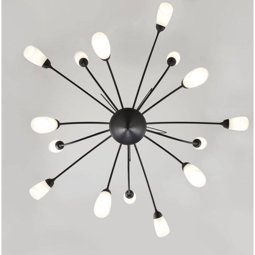 Jupiter 2057 - Lustre suspenso com corrente GLORIOSA 15xG9/14W/230V preto