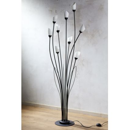 Jupiter 2058 - Candeeiro de pé GLORIOSA 9xG9/14W/230V preto