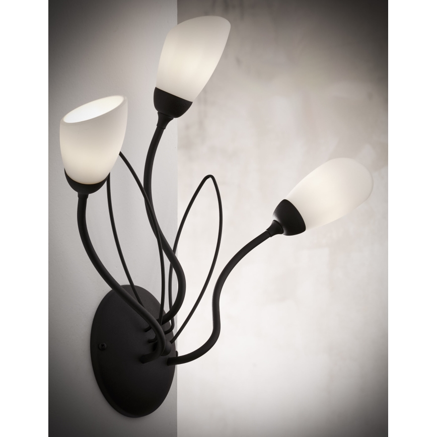 Jupiter 2059 - Candeeiro de parede GLORIOSA 3xG9/14W/230V preto