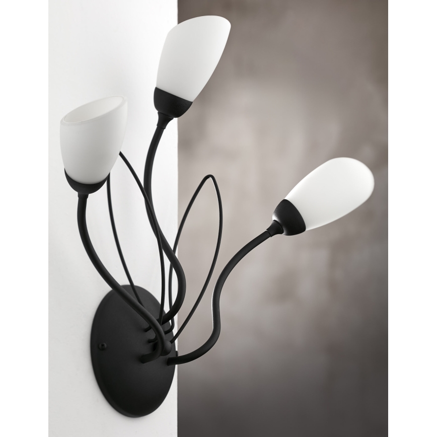 Jupiter 2059 - Candeeiro de parede GLORIOSA 3xG9/14W/230V preto