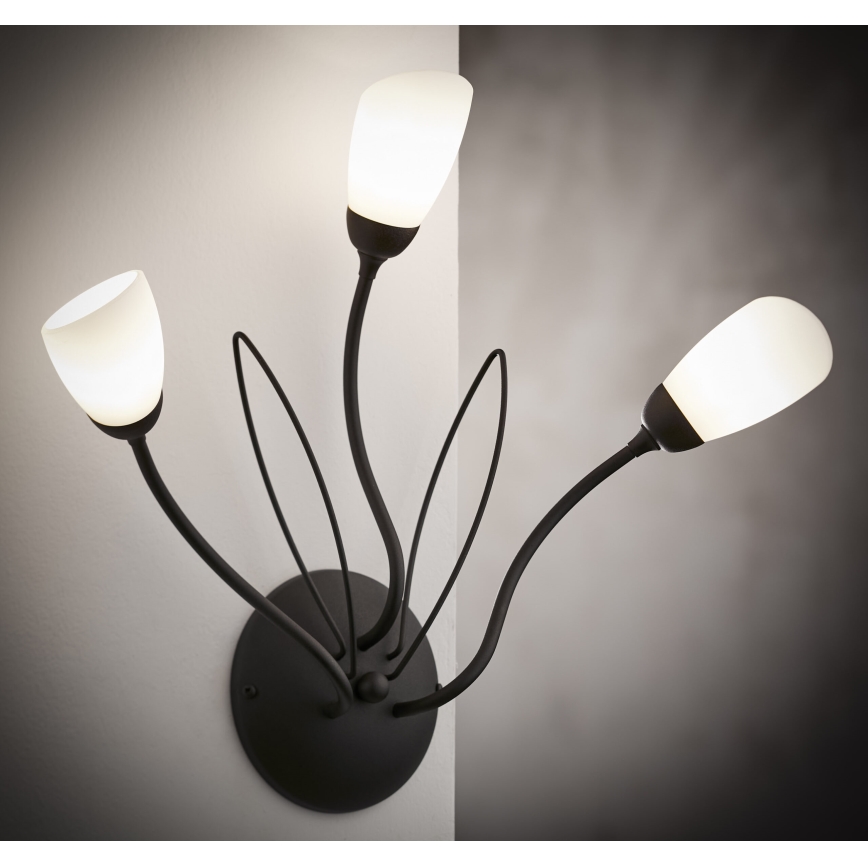 Jupiter 2059 - Candeeiro de parede GLORIOSA 3xG9/14W/230V preto