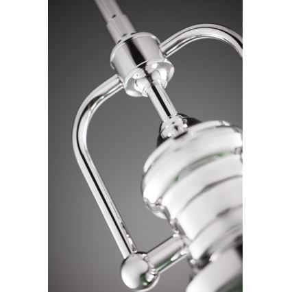 Jupiter 2071 - Lustre em haste PLATINO 1xE27/15W/230V verde/cromado brilhante