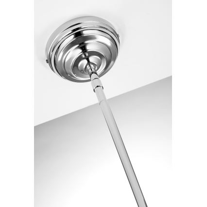 Jupiter 2071 - Lustre em haste PLATINO 1xE27/15W/230V verde/cromado brilhante