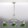 Jupiter 2072 - Lustre de haste PLATINO 3xE27/15W/230V verde/cromado brilhante