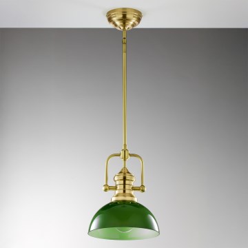 Jupiter 2073 - Lustre de haste PLATINO 1xE27/15W/230V verde/dourado