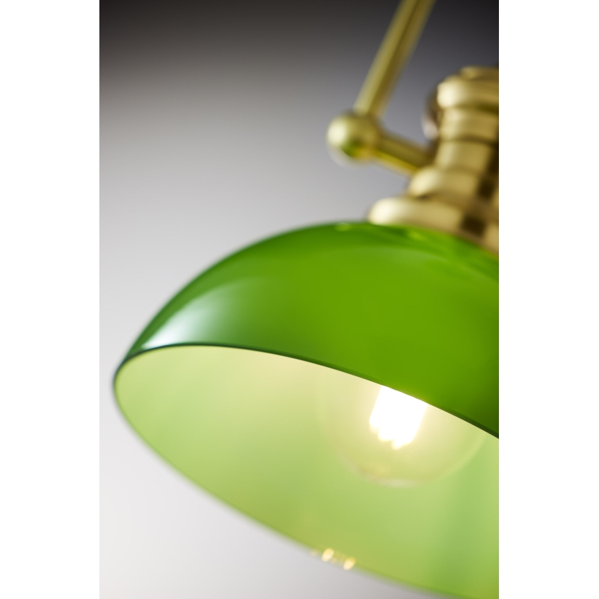 Jupiter 2073 - Lustre de haste PLATINO 1xE27/15W/230V verde/dourado