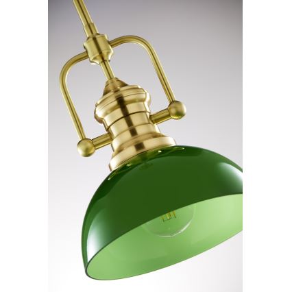 Jupiter 2073 - Lustre de haste PLATINO 1xE27/15W/230V verde/dourado