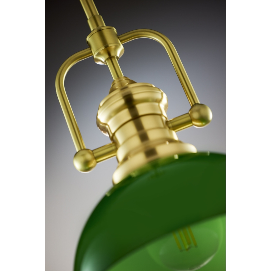 Jupiter 2073 - Lustre de haste PLATINO 1xE27/15W/230V verde/dourado