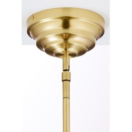 Jupiter 2074 - Lustre em haste PLATINO 3xE27/15W/230V verde/dourado