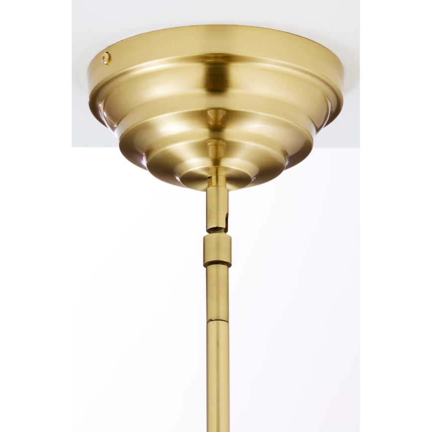 Jupiter 2074 - Lustre em haste PLATINO 3xE27/15W/230V verde/dourado