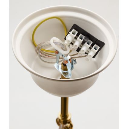 Jupiter 2084 - Lustre suspenso com corrente SAMBA 5xE27/15W/230V branco/dourado