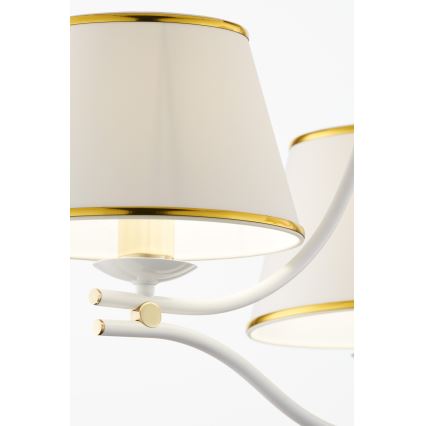 Jupiter 2085 - Lustre em corrente SAMBA 3xE27/15W/230V branco/dourado