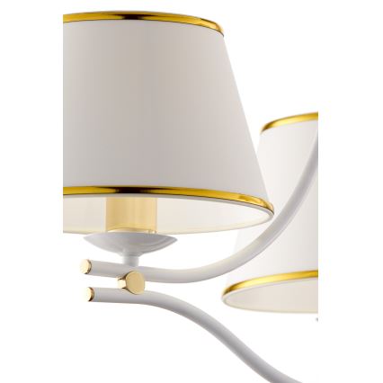 Jupiter 2085 - Lustre em corrente SAMBA 3xE27/15W/230V branco/dourado