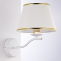 Jupiter 2086 - Candeeiro de parede SAMBA 1xE27/15W/230V branco/dourado