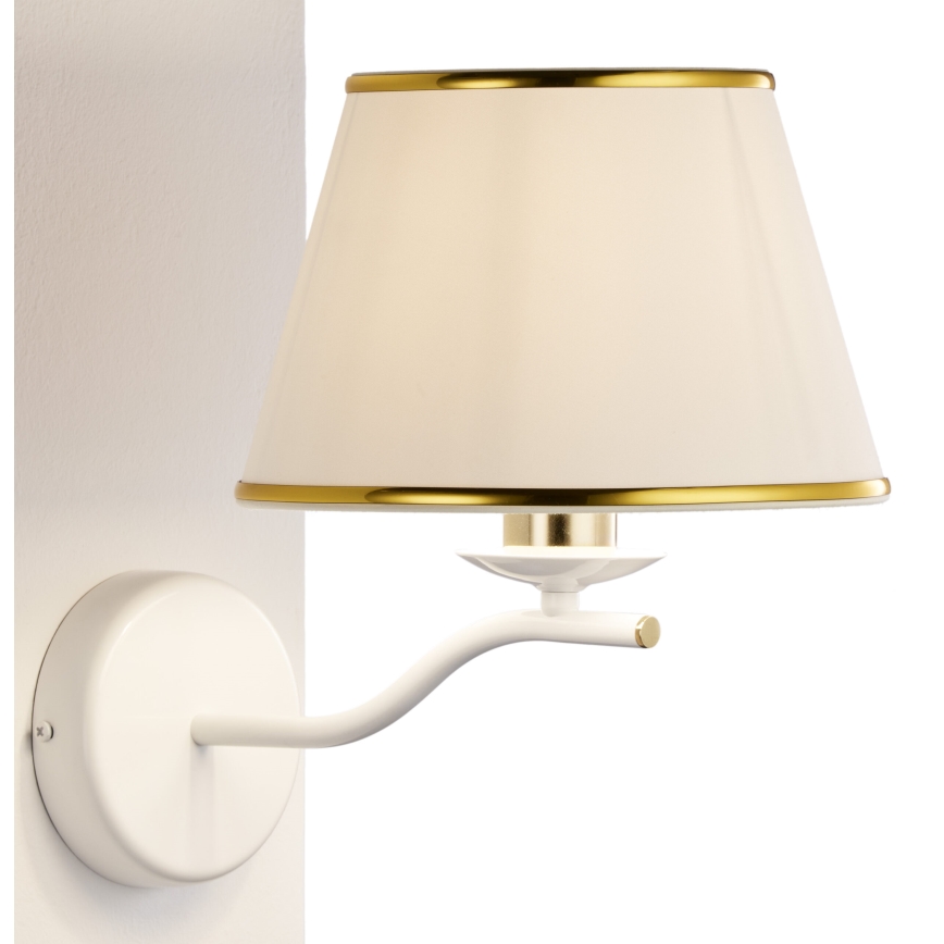 Jupiter 2086 - Candeeiro de parede SAMBA 1xE27/15W/230V branco/dourado
